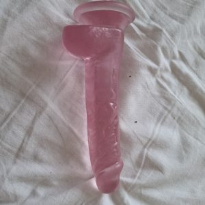 Rosa genomskinlig dildo