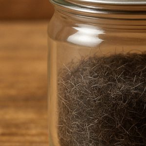 Liten burk med fitthår!