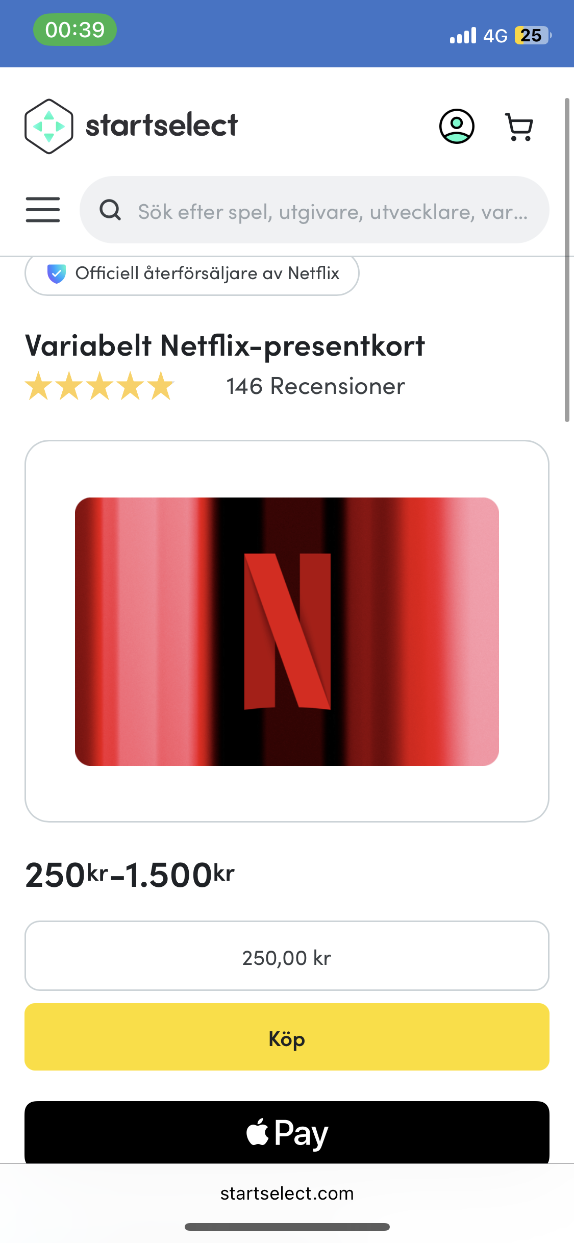 Köp 250:- Netflix