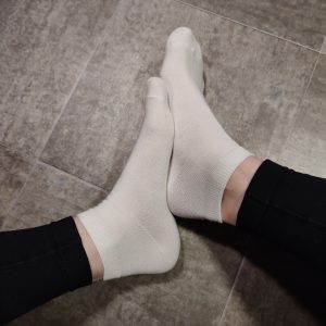 Vita ankelhöga bomullsstrompor