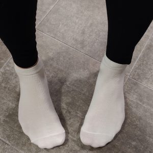 Vita ankelhöga bomullsstrompor