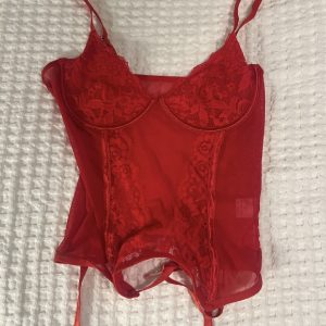 Röd sexig korsett