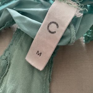 Blå trosor med spets