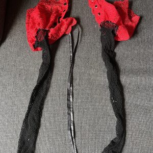 Nätstrumpor med snörning